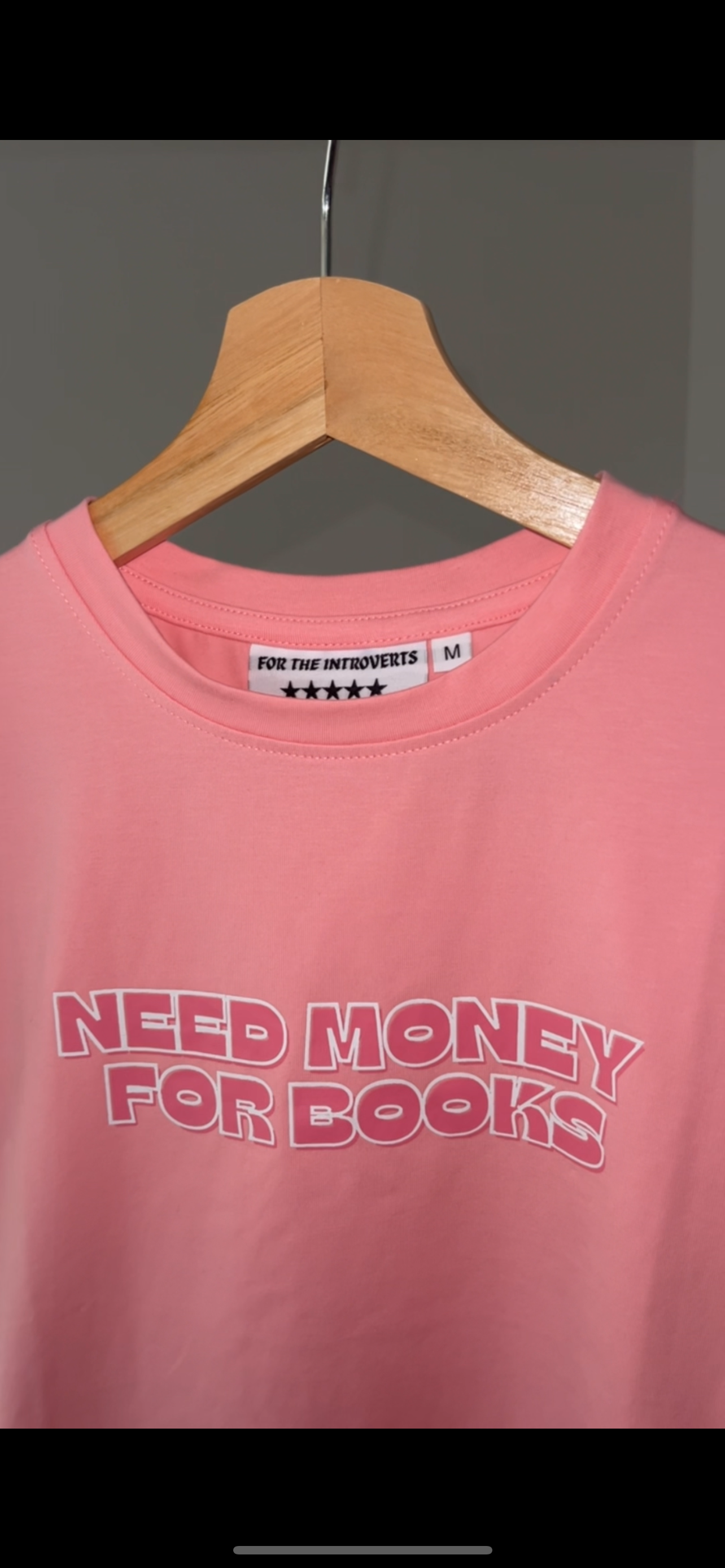 MONEY FOR BOOKS SLOGAN TEE