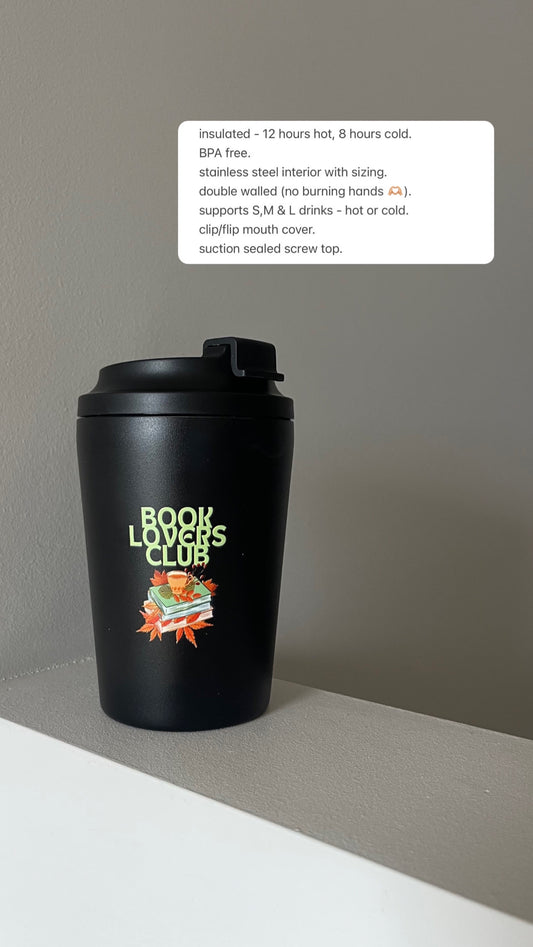 BOOK LOVERS CLUB REUSABLE COFFEE CUP *SALE*
