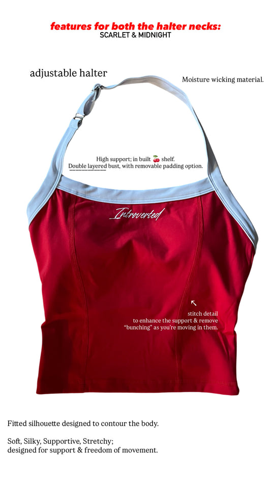 SCARLET HALTER TANK