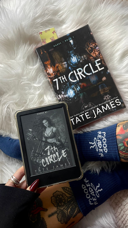 NAVY BLUE MOOD READER SOCKS