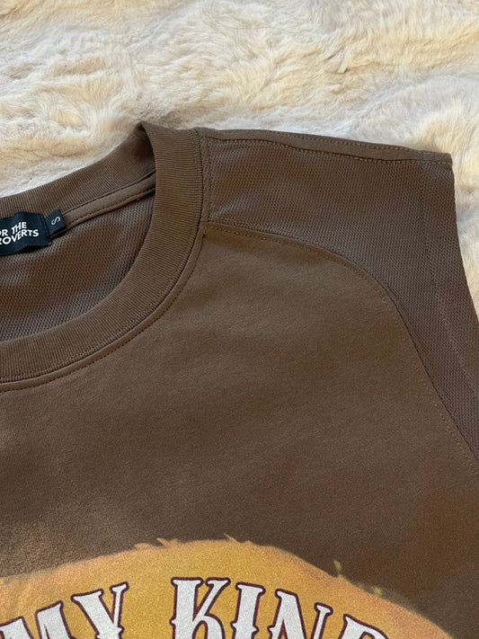 COWBOY OVERSIZED MUSCLE TANK, CHOC BROWN