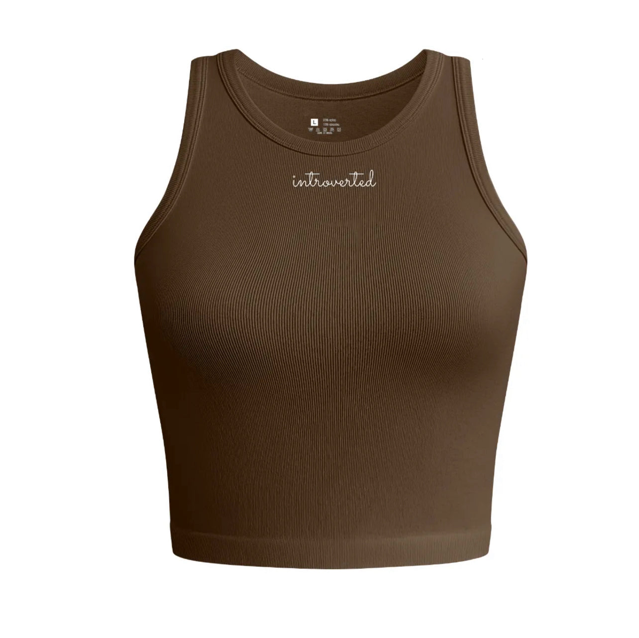 INTROVERTED CLASSIC TANK, COFFEE ** SALE