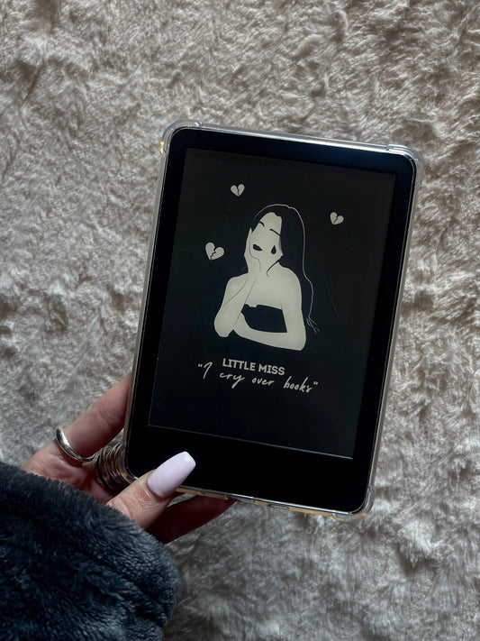 LITTLE MISS CRIES OVER BOOKS KINDLE SCREEN SAVER