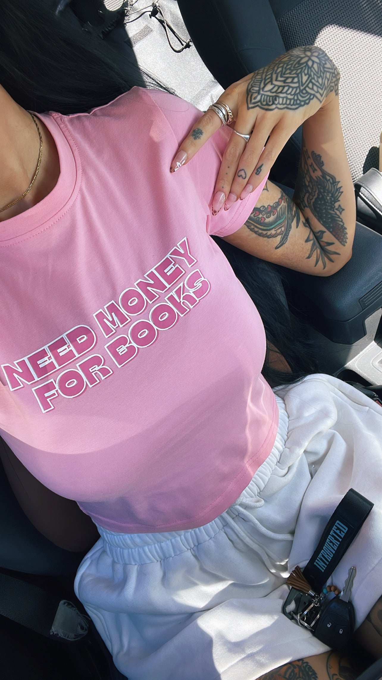 MONEY FOR BOOKS SLOGAN TEE