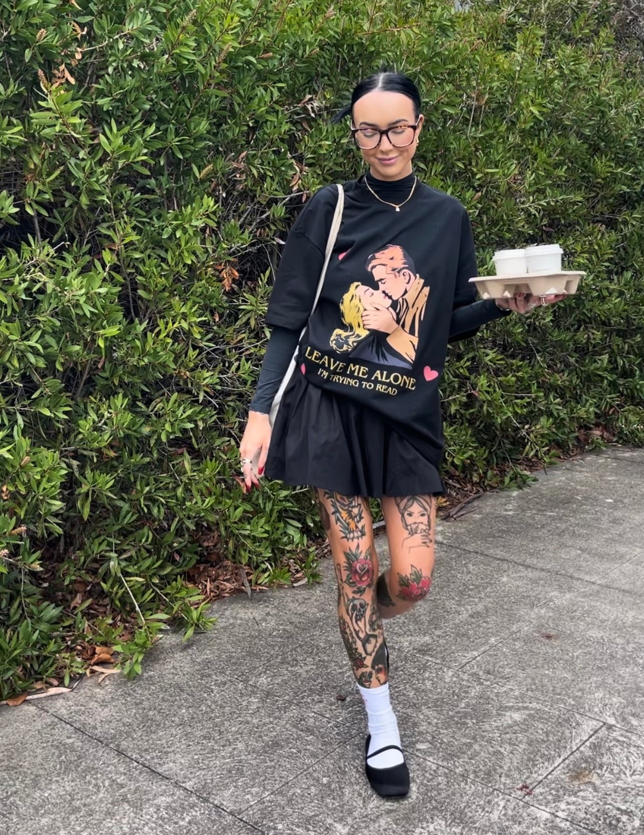LEAVE ME ALONE SAMPLE TEE (size medium)