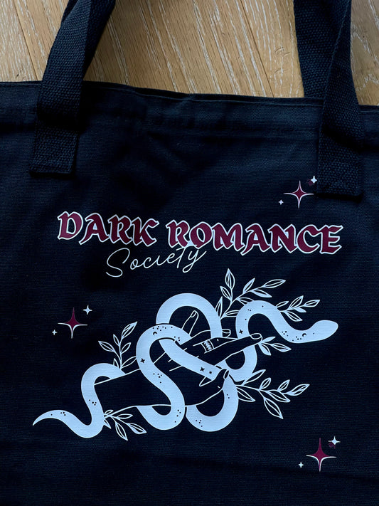 DARK ROMANCE SOCIETY BOOK BAG, BLACK