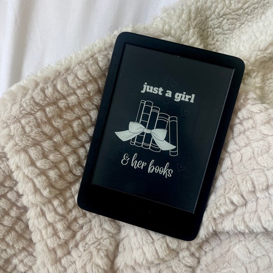 A Girl & Her Books Kindle Screen Saver