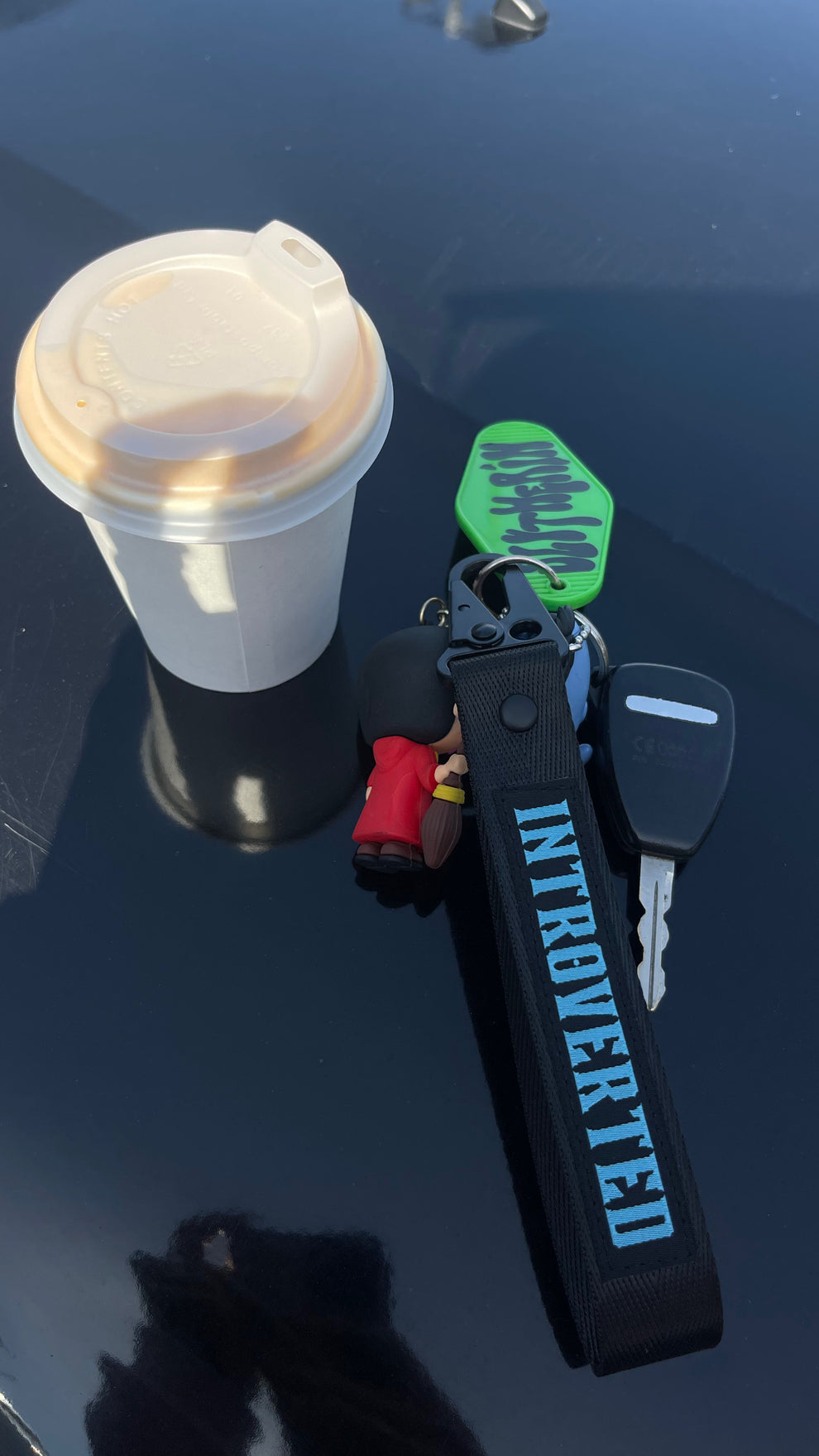BLUE INTROVERTED KEYCHAIN LANYARD – FOR THE INTROVERTS