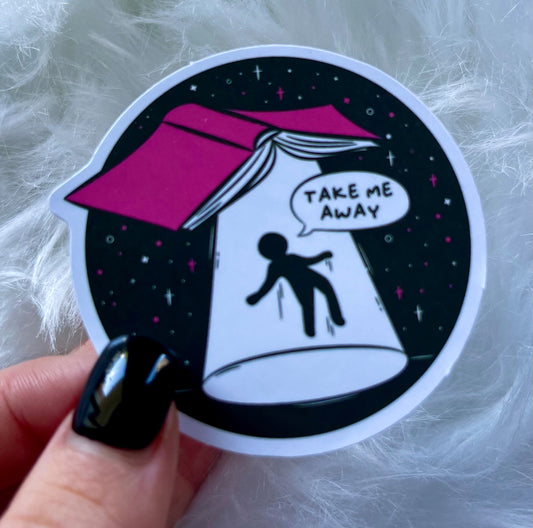 SCI FI ALIEN BOOK STICKER