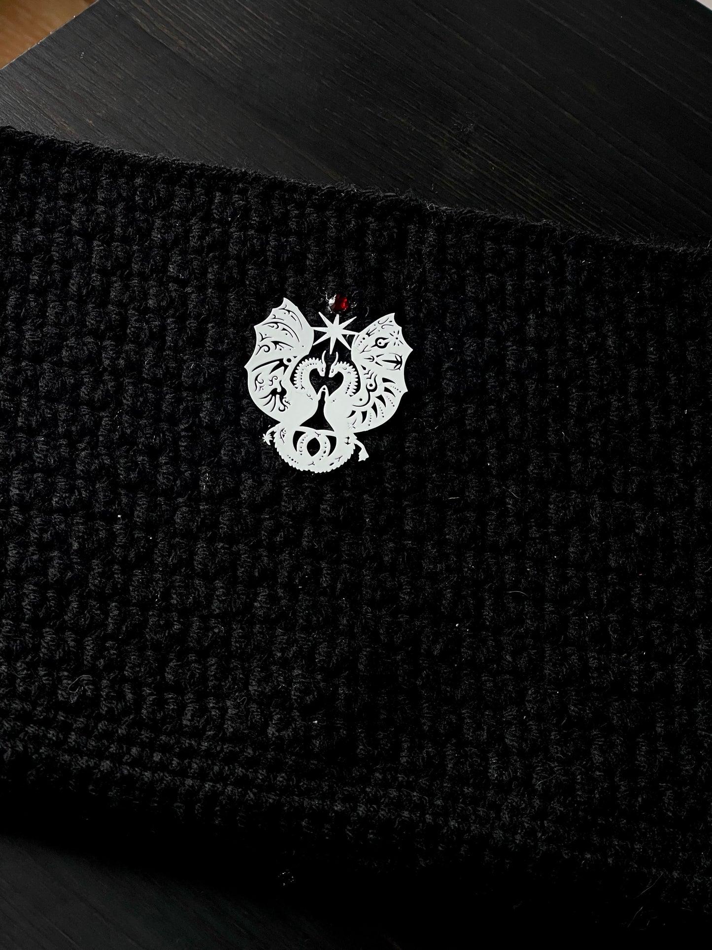 DRAGON BOOK SLEEVE, MIDNIGHT BLACK