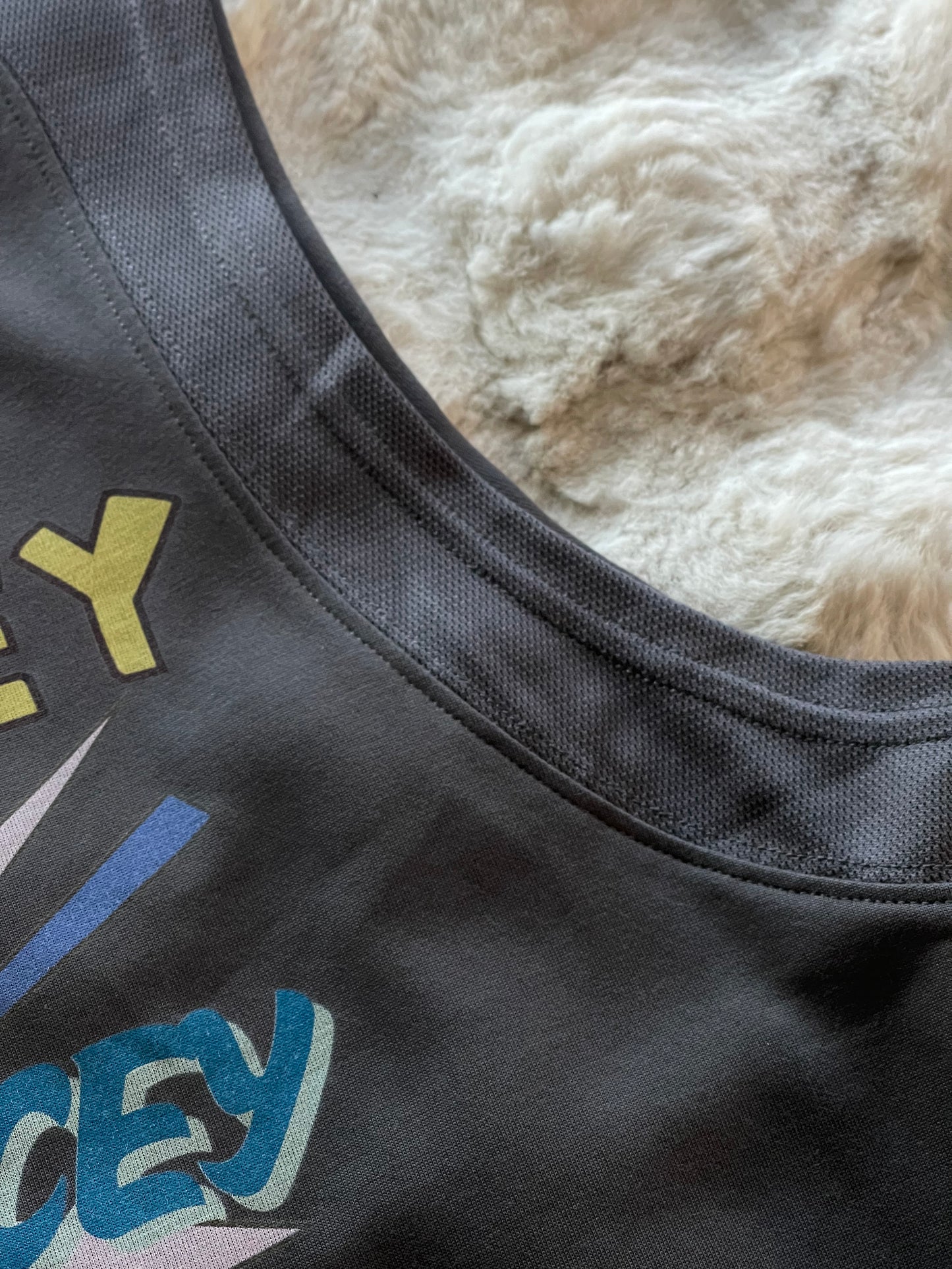 SPICEY OVERSIZED MUSCLE TANK, ACID GREY