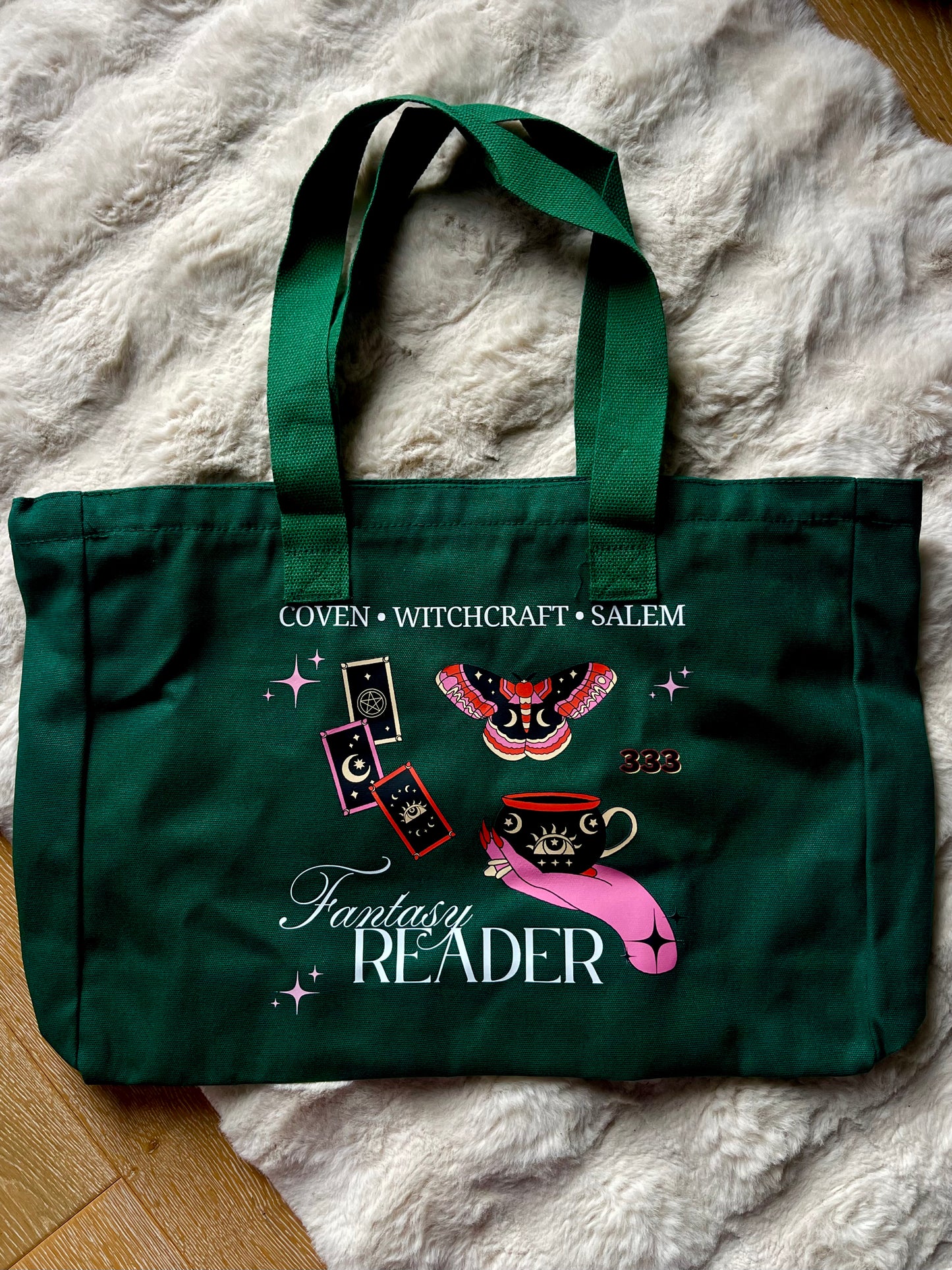 FANTASY READER BOOK BAG, FORREST GREEN