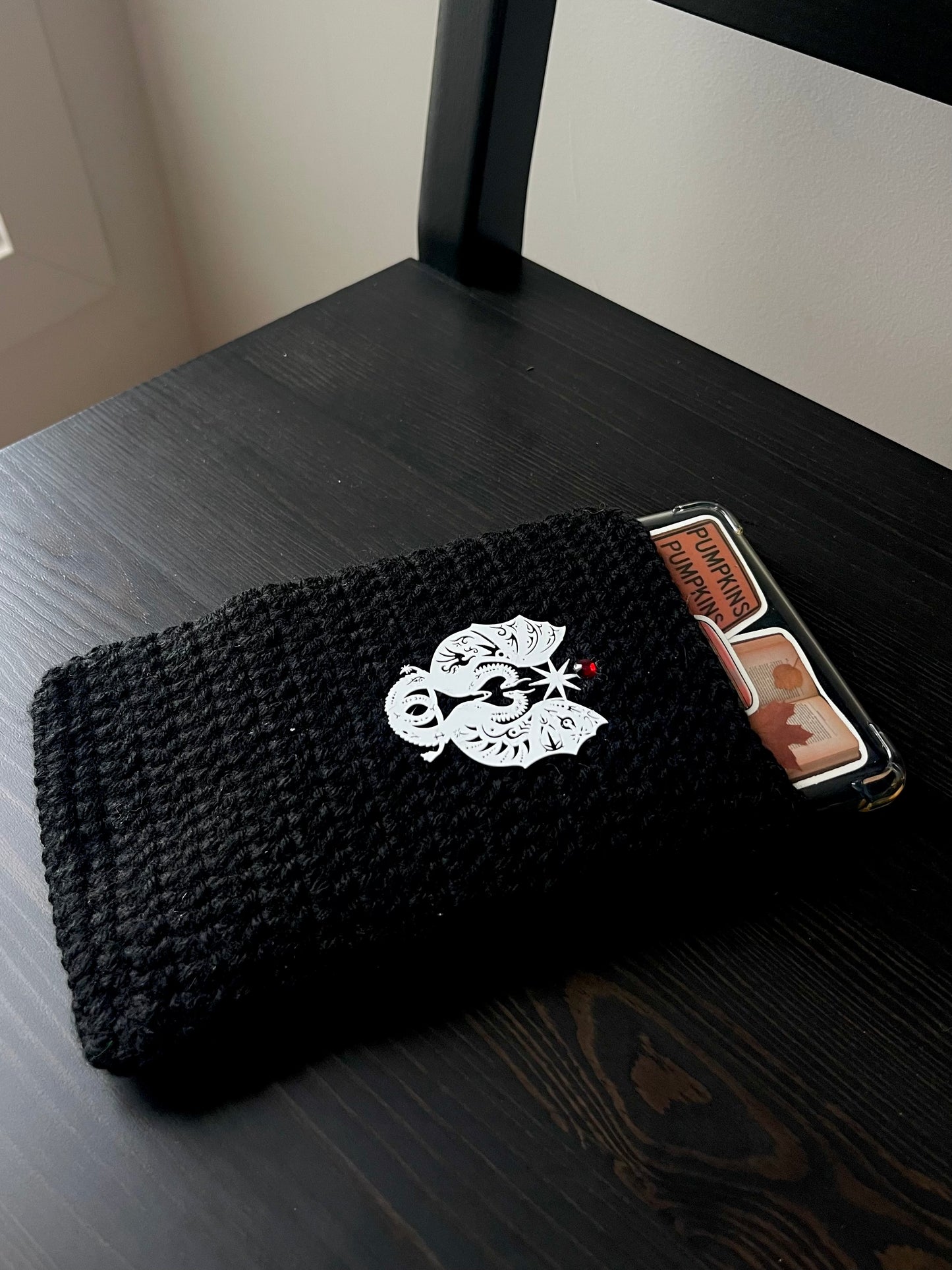 DRAGON KINDLE SLEEVE, MIDNIGHT (HANDMADE)