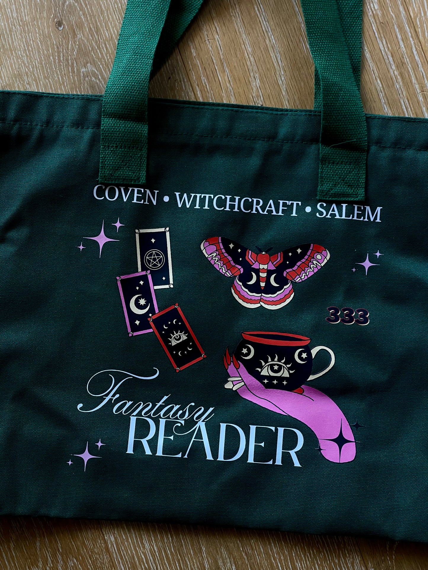 FANTASY READER BOOK BAG, FORREST GREEN