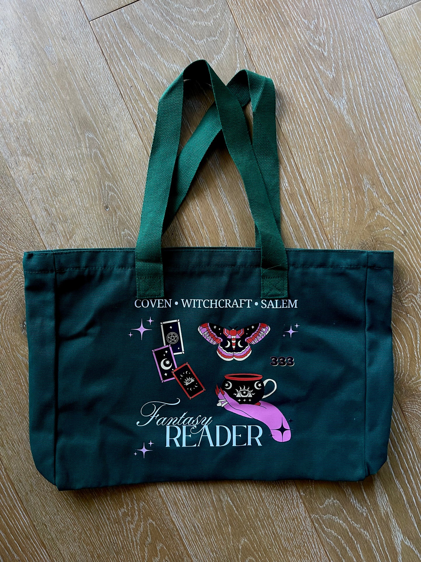 FANTASY READER BOOK BAG, FORREST GREEN