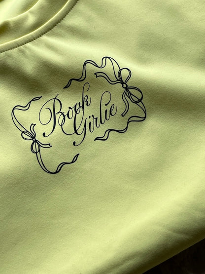BOOK GIRLIE TEE, LEMON