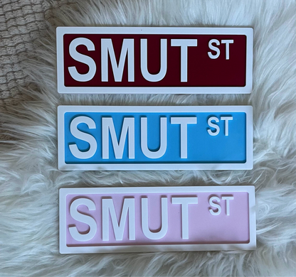 SMUT ST SHELF SIGN