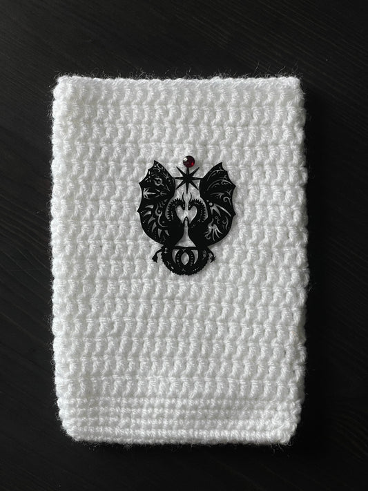 DRAGON KINDLE SLEEVE, SNOW (HANDMADE)