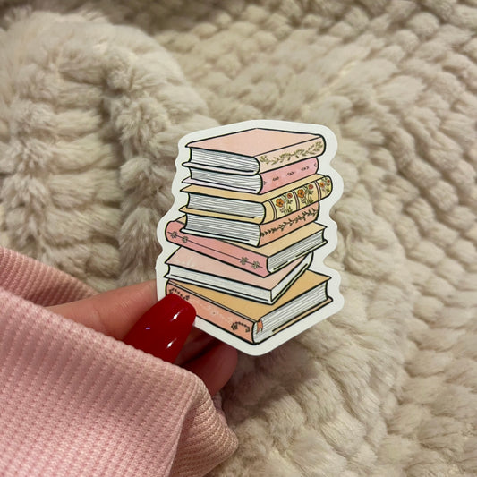 PASTEL BOOK STACK STICKER