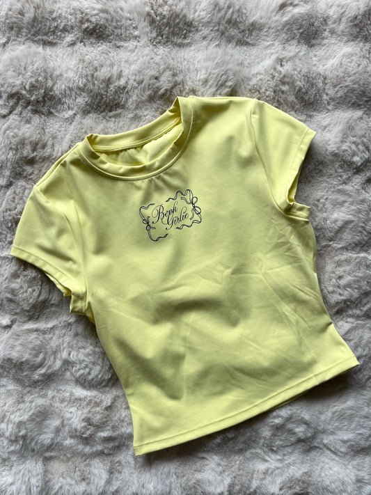 BOOK GIRLIE TEE, LEMON