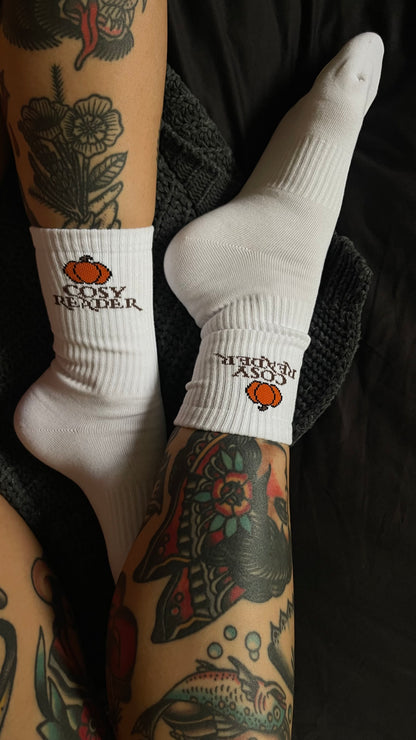 COSY READER BOOK SOCKS (FALL/AUTUMNAL/HALLOWEEN)