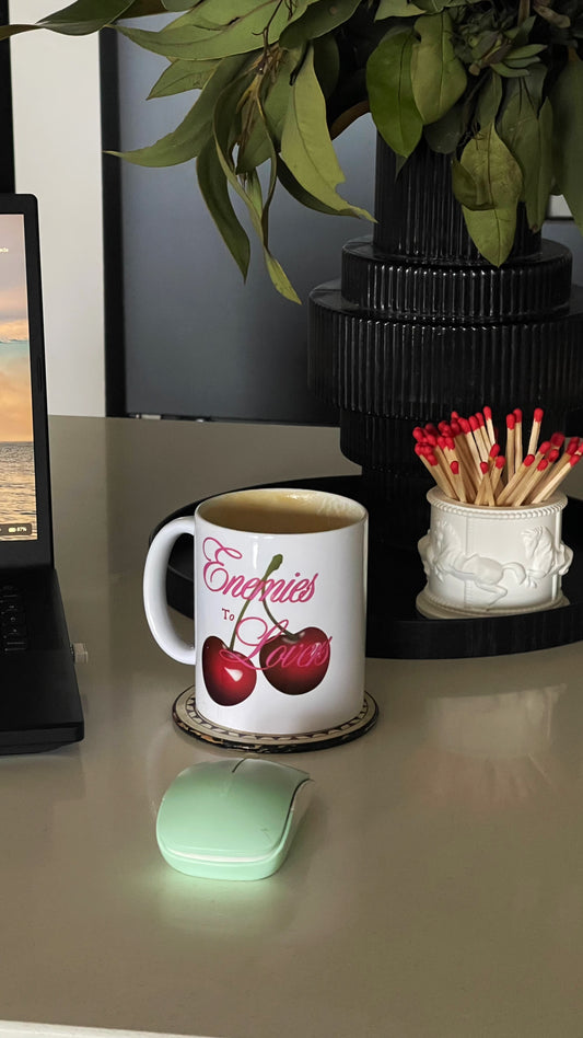 ENEMIES TO LOVERS CHERRY MUG