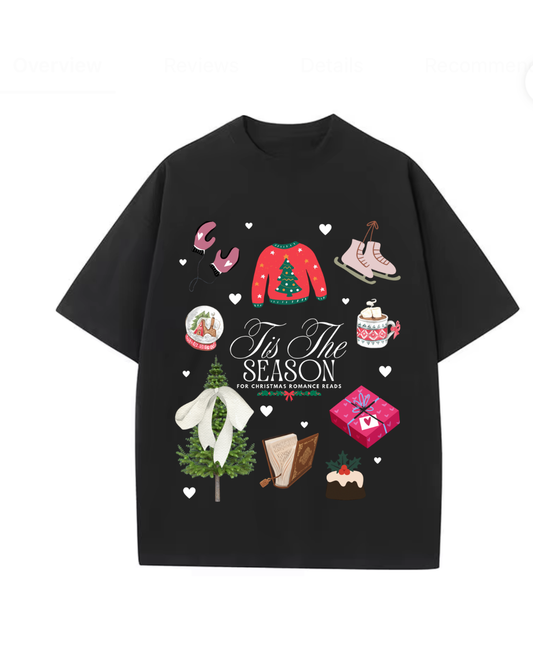 BLACK BOOKMAS TEE, Christmas Romance