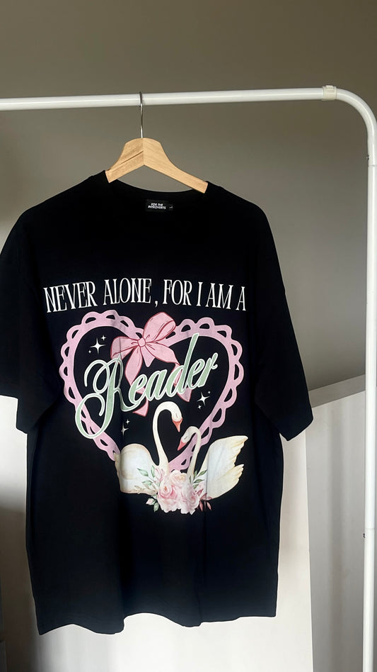 BLACK OVERSIZED READER TEE