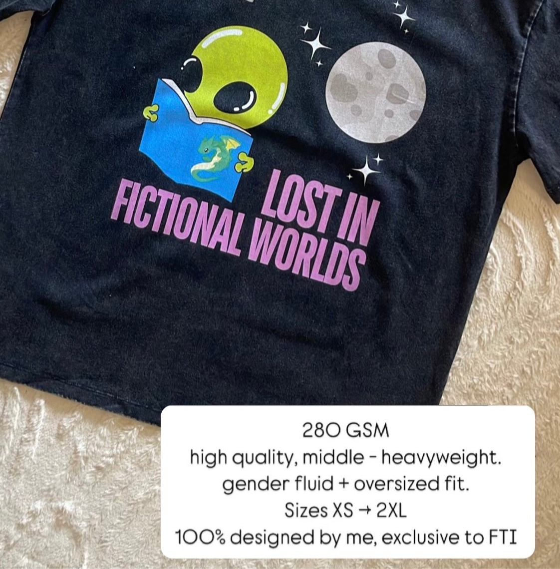 FANTASY BOOK SHIRT, OVERSIZED.