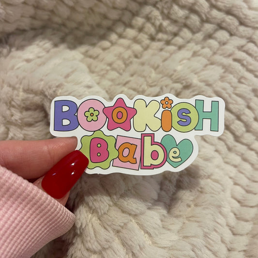 RETRO BOOKISH BABE BOOK STICKER