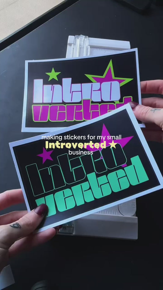 INTROVERTED CLUB STICKER (pink)